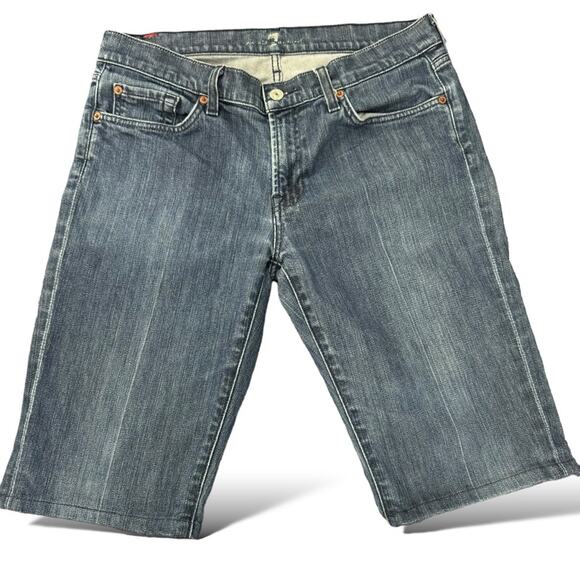 Y2K 7 For all mankind Bermuda Shorts Denim 34 - Picture 1 of 7